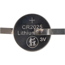AccuCell CR2025 Lithium Marken Batterie mit Lötfahnen in Z-Form