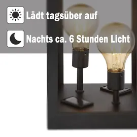 bmf-versand Solarleuchte Garten Laterne 28cm Solarlampe Außen Leuchte Solar mit Pflegetuch