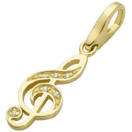 GIORGIO MARTELLO MILANO Notenschlüssel Zirkonia Gold