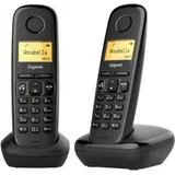 Gigaset Gigaset A270 - Duo DECT Telefon - Schwarz - Schwarz
