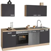 OPTIFIT Küchenzeile 240 cm grau