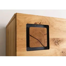 MASSIVMOEBEL24.DE Vitrine Kitzbühel 50 x 43,5 x 204 cm Schwarz