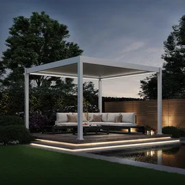Weide Pergola E-Deluxe 4 x 3,6 m Weiß