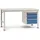 Manuflex Arbeitstisch Kunststoff/Stahl 2000 x 800 mm Brillantblau