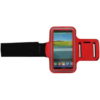 Fitness Sportarmband kompatibel für Apple iPod Touch 3G 4G 5G 6G Armband Handy Oberarm Halter für Fitness, Joggen, Laufen Hülle Tasche Blank Klein Rot