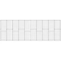 vidaXL Gabionenwand mit Abdeckung 600 × 30 × 200 cm