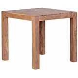 Esstisch MUMBAI Massivholz Akazie 80 cm Esszimmer-Tisch Holztisch Design Küchentisch Landhaus-Stil dunkel-braun