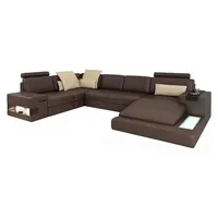 aea Eckcouch U-form Kunstleder 2-Sitzer