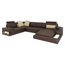 aea Eckcouch U-form Kunstleder 2-Sitzer