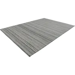 Teppich KAYOOM "Phoenix 210", grau (grau, multi), B:200cm H:6mm L:290cm, Wolle, Teppiche, Dezenter Jacquard-Teppich, Flachflor, Aus pflegeleichten Materialien