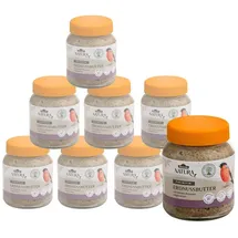 dehner natura premium Wildvogelfutter Erdnussbutter im Glas, Rosine, 8 x 340 g