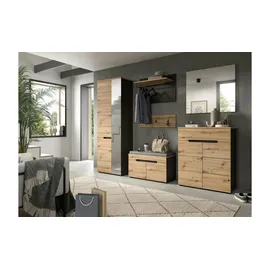 Möbel Kraft Canu Garderobenkombination 255 x 37 x 190 beige