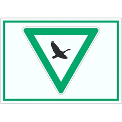 Rastgebiet für Zugvögel Symbol Aufkleber A0 (841x1189mm)
