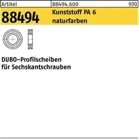 DUBO Profilscheibe R 88494 f.6-kantschrauben M10 x 4,7 PA 6 natur 100 Stück