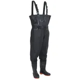 vidaXL Wathose mit Stiefeln und Gürtel Schwarz Größe 45