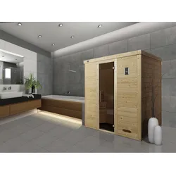WEKA Sauna »Kemi 3«, BxHxT: 195 x 200 x 145 cm - braun