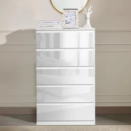 Hti-Living Kenji 70 x 40 x 115 cm Hochglanz Weiß