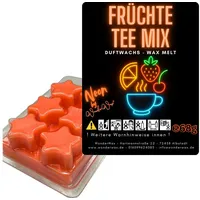 WonderWax Duftwachs WonderWax® Neon Duftwachs 6 Sterne (Himbeeren & Brombeeren), Duftrichtung: Früchte Tee Mix