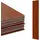 Relaxdays PVC Bodenbelag selbstklebend, 2,5m2/18 Stück, Holzoptik, Bad, Küche, Klebefliesen 91x15 rutschfest, rotbraun