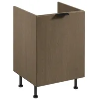 ROYAL24_MARKT Spülenunterschrank - Stilvoller Spülenunterschrank für Ihre Küche. (Küche Spülenunterschrank, 1-St., Premium - Sorento Dunkle Eiche - D60Z P/L) Top Materialien - Zeitloser Stil - Beste Verarbeitung.