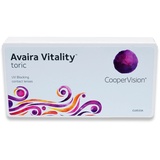 CooperVision Avaira Vitality Toric 3er Packung) Monatslinsen +1.25 dpt, Zyl. -1.75 Achse 10