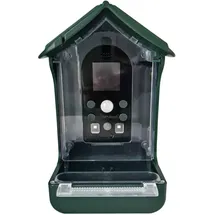 Berger & Schröter Futterhaus ES50BS 150 ml Vogel Grün, Grau mit Bewegungsmelder, Kamera, Speicherkarten-Slot, Solarpanel 1 St. ES50BS