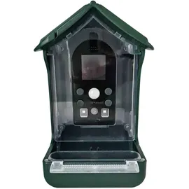 Berger & Schröter Futterhaus ES50BS 150 ml Vogel Grün, Grau mit Bewegungsmelder, Kamera, Speicherkarten-Slot, Solarpanel 1 St. ES50BS