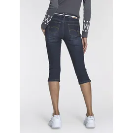 KangaROOS Caprijeans CAPRI-JEANS mit Gürtel (Set, mit abnehmbarem Gürtel) Skinny Fit, mit Schlitz, normale Leibhöhe blau 46