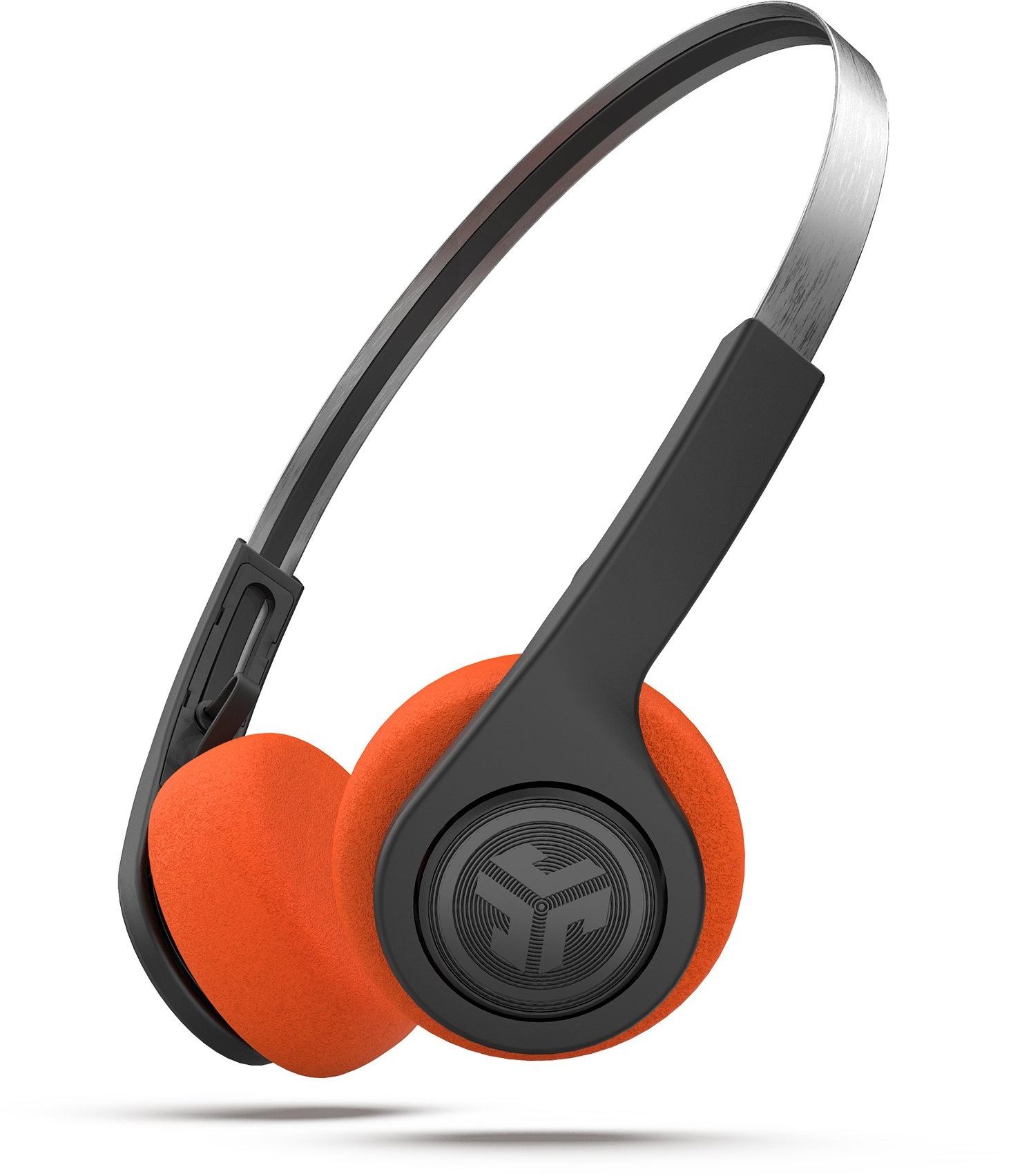 JLab Rewind Retro Kopfhörer - Bluetooth Kopfhörer Kabellos mit 12 Std Akkulaufzeit, Custom EQ3 Sound - On Ear Kopfhörer mit Mikro, Cooler Look aus 80er/90er - Vintage Headphones Bluetooth, Schwarz
