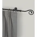 GARESA Gardinenstange GARESA "ESPERANCA", schwarz, L:160cm Ø:16mm, Metall, Gardinenstangen, rustikale Vorhanggarnitur, verlängerbar, Eisen, Endk. Spirale