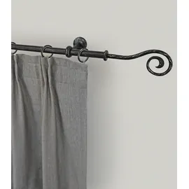 GARESA Gardinenstange GARESA "ESPERANCA", schwarz, L:160cm Ø:16mm, Metall, Gardinenstangen, rustikale Vorhanggarnitur, verlängerbar, Eisen, Endk. Spirale