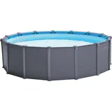 Intex Frame Swimming Pool Set Graphit Ø 478 x 124 cm inkl. Sandfilteranlage