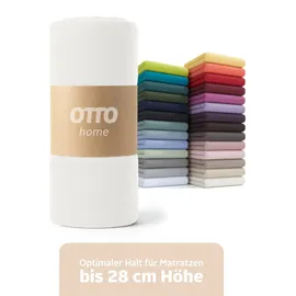 OTTO home Spannbettlaken Jersey 180 x 200 cm weiß