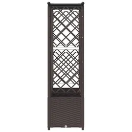 vidaXL Hochbeet mit Rankgitter und Dach 203 x 40 x 138 cm Braun