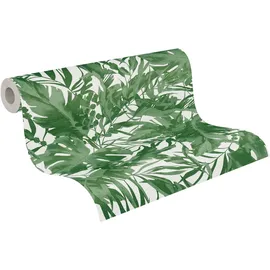 A.S. Création Vliestapete Leafy Paradise 10 m x 0,53 m Grün/Weiß 790634