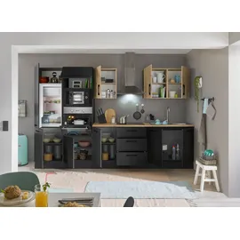 BASIC by Balculina Küchenzeile Turin 330 cm schwarz