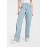 Herrlicher High-waist-Jeans Baggy Straight Denim Light blau 30