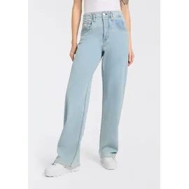 Herrlicher High-waist-Jeans Baggy Straight Denim Light blau 30