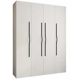 abiks möbel Drehtürenschrank COMO 190 x 245,5 x 40 cm Schwarz/Weiß
