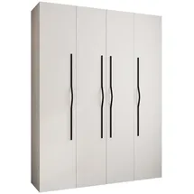 abiks möbel Drehtürenschrank COMO 190 x 245,5 x 40 cm Schwarz/Weiß