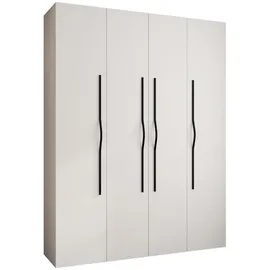 abiks möbel Drehtürenschrank COMO 190 x 245,5 x 40 cm Schwarz/Weiß