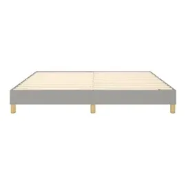 vidaXL Bettgestell ohne Matratze Hellgrau 160x200 cm Stoff