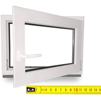 Kellerfenster - Kunststoff - Fenster - weiß - BxH: 50X55 cm - DIN Links - 2-Fach Verglasung - Wunschmaße ohne Aufpreis - Lagerware