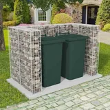 Teenpull – Gabionen-mülltonnenverkleidung Für 2 Tonnen Stahl 180x100x120cm