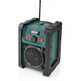 Nedis DAB + Radio Tisch Ausführumg DAB+ | FM 2.2" | Scharz-weiß Monitor Batteriebetrieben/Netzstromver (DAB+, FM, Bluetooth), Radio, Schwarz, Grün