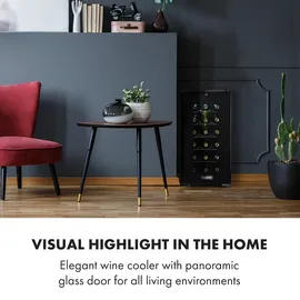 Klarstein Bellevin 18 Uno Weinkühlschrank 52 Liter 11-18°C SingleZone