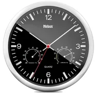 MEBUS Wanduhr schwarz D: ca. 25 cm - schwarz