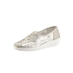 Slipper CLASSIC, Damen, Gr. 37, weiß (wollweiß), Glattleder, klassisch, Schuhe
