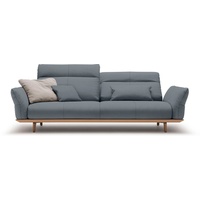 hülsta sofa 3,5-Sitzer hs.460, Sockel in Eiche, Füße Eiche natur, Breite 228 cm grau
