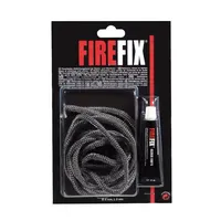 FireFix Keramikkordel Ø 6 mm 2 m mit hitzebeständigem Kleber grau